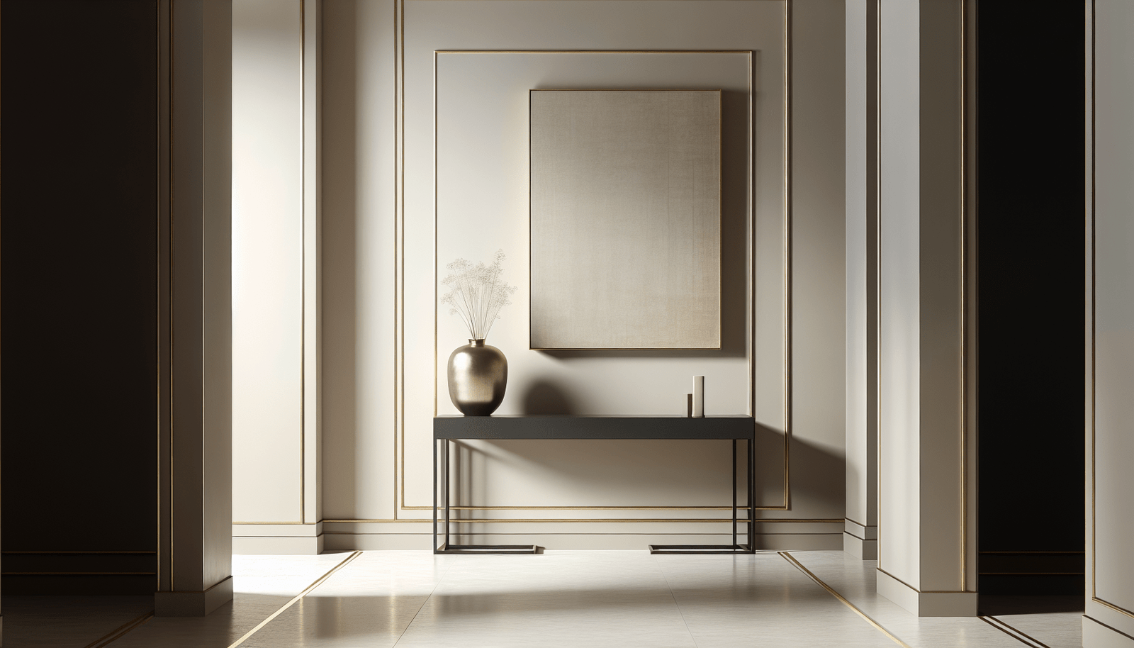 the elegance of a luxurious minimalist hallway 1