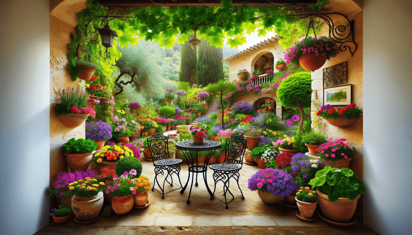 the charm of a mediterranean inspired garden terrace 1