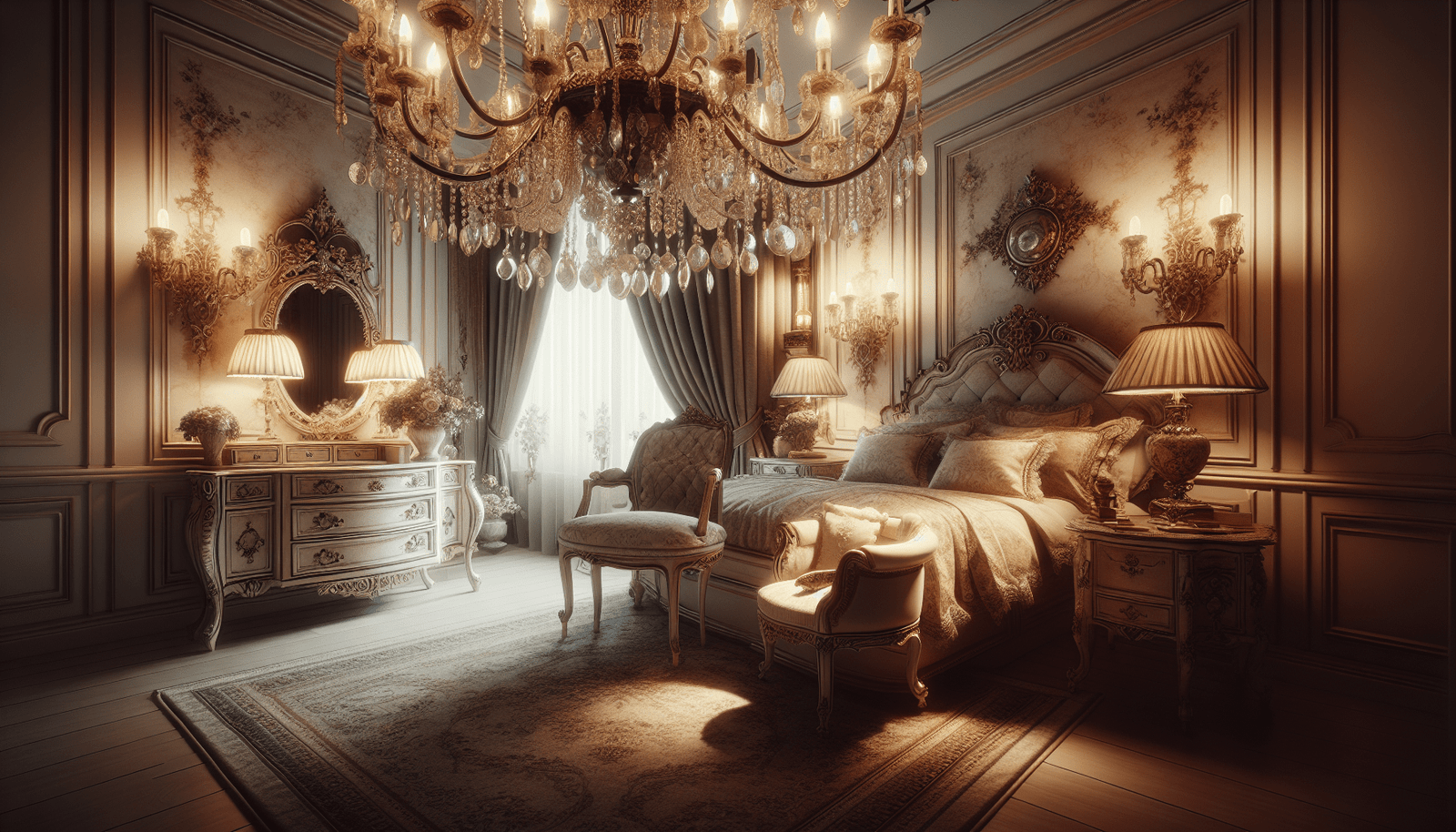 the elegance of a vintage glam bedroom retreat 1