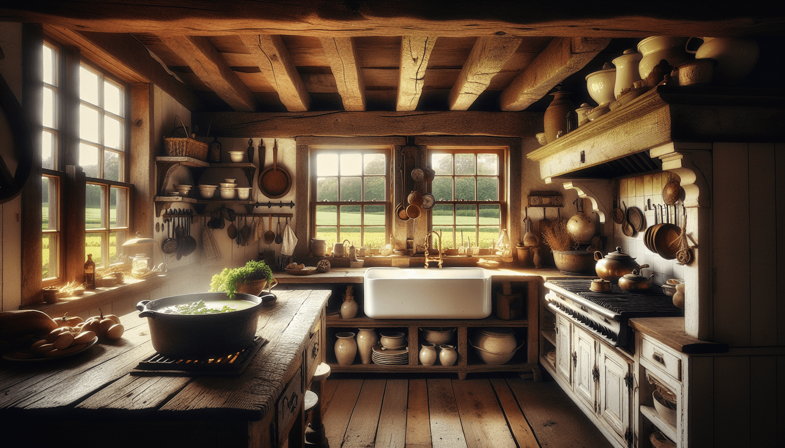 The Charm Of A Cozy, Rustic Farmhouse Kitchen